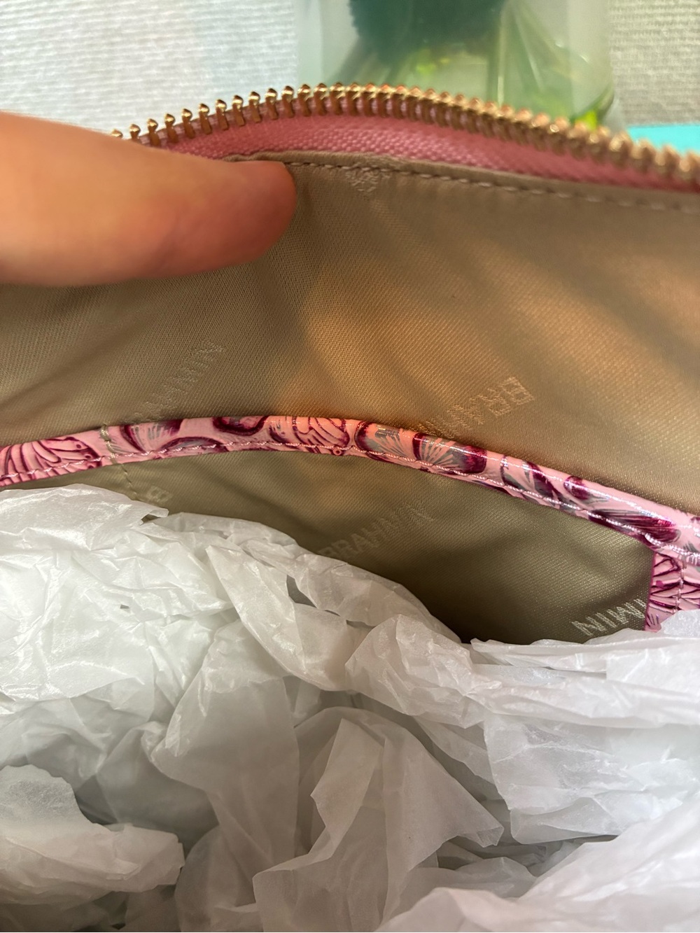 Brahmin Fearless Pink Ainsley Katie Iridescent Shoulder Bag - NWT Rare Style 🔥 - Picture 8 of 13